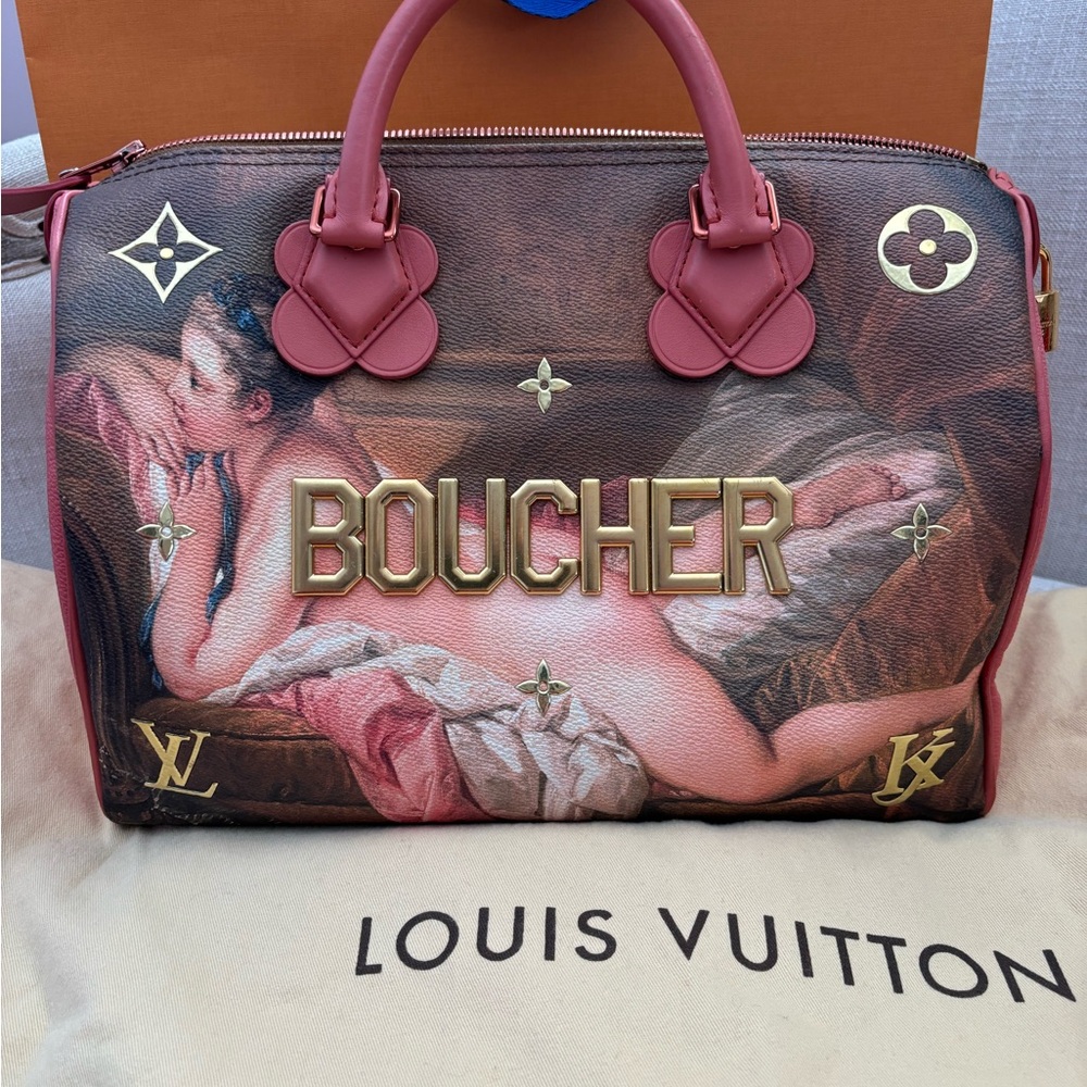 💯 Authentic Jeff Koons Louis Vuitton Boucher Speedy 30